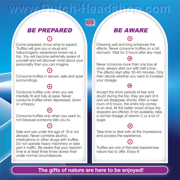 Magic Truffles 10 commandments flyer