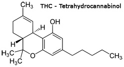THC - Tetrahydrocannabinol molecule THC - Tetrahydrocannabinol molecule