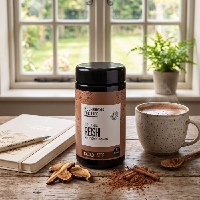 Reishi Cocoa Latte Organic (Mushrooms For Life) 140 grams main product photo