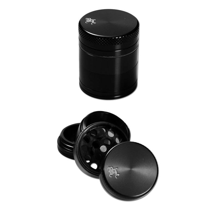 Mini Grinder 4 parts (Black Leaf) 29 mm main product photo