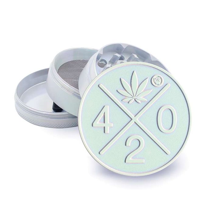 Aluminum Grinder 4 parts | THC molecule (Fire-Flow) 60 mm main product photo