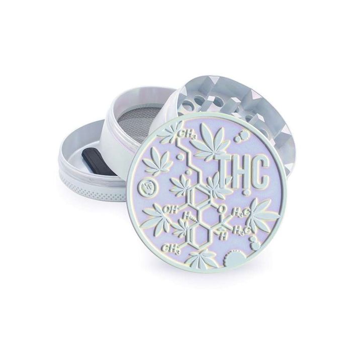 Aluminum Grinder 4 parts | THC molecule (Fire-Flow) 50 mm main product photo