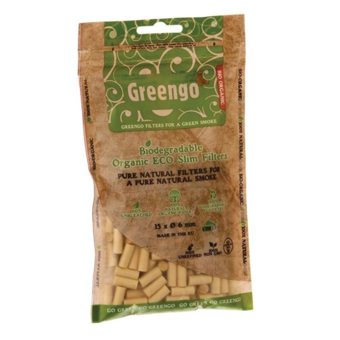 Slim Filter Tips / Roaches Organic (Greengo) 15 mm main product photo