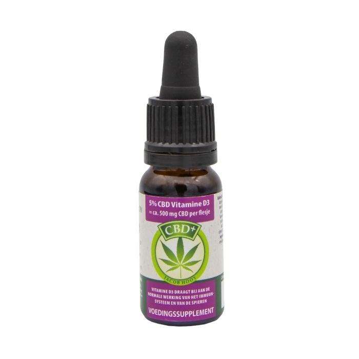 CBD Oil+ with Vitamin D3 (Jacob Hooy) 5% 10 ml main product photo