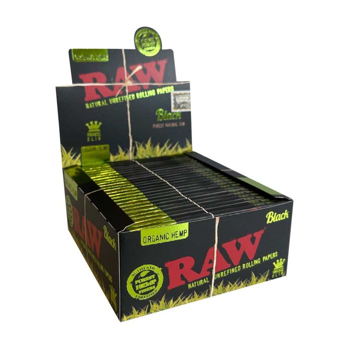 RAW Black Organic Rolling Papers | King-Size Slim main product photo