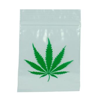 Zip Lock Bags 60x80 transparent with leaf (0.05mm) | 100 pieces