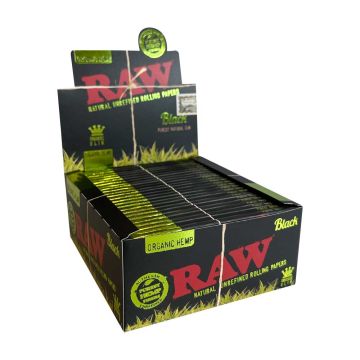 RAW Black Organic Rolling Papers | King-Size Slim
