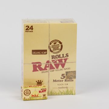 RAW Organic Hemp Rolls 5 meters | King-Size Slim