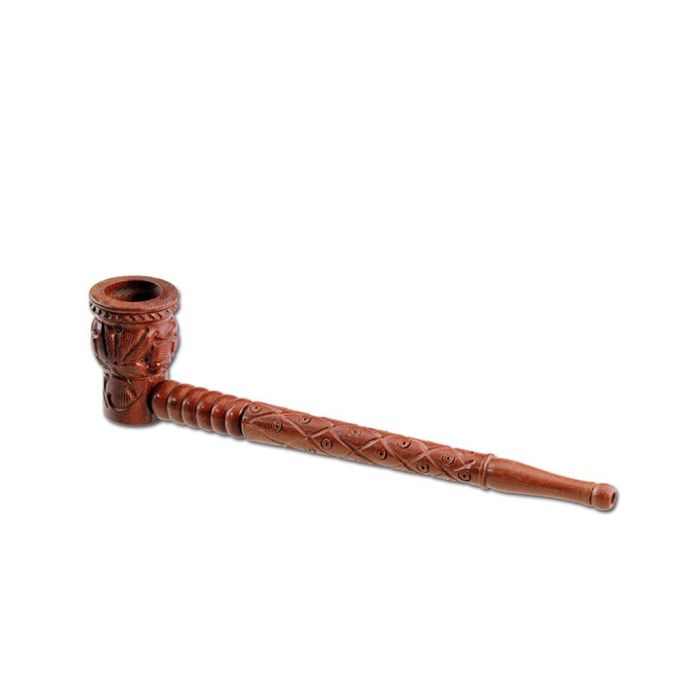 Filter weed pipe made of mango wood with woodcarving