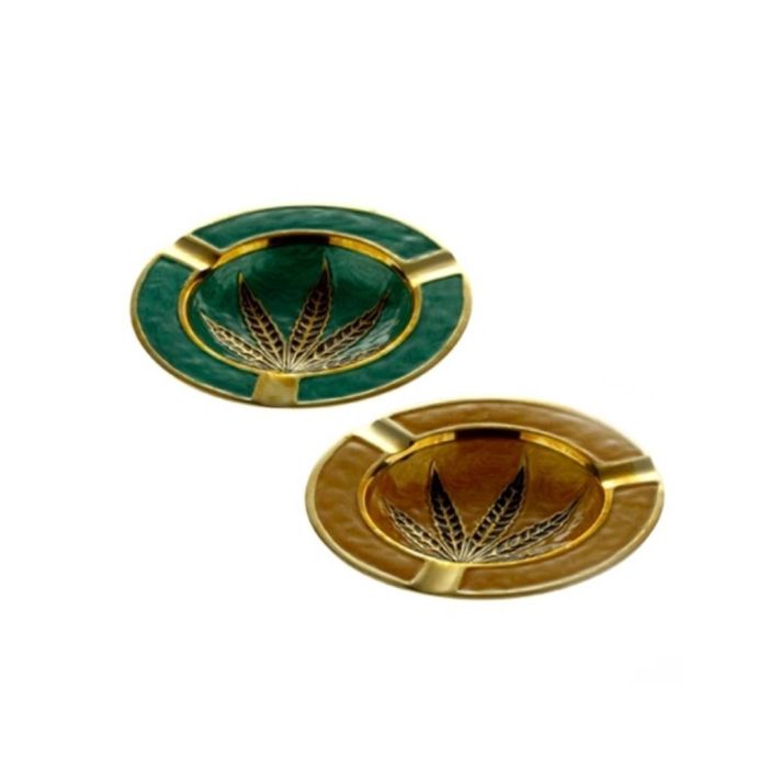 Metal Ashtray Weed Leaf 130 mm