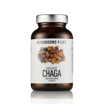 Chaga [Inonotus obliquus] Organic (Mushrooms4Life) 60 capsules
