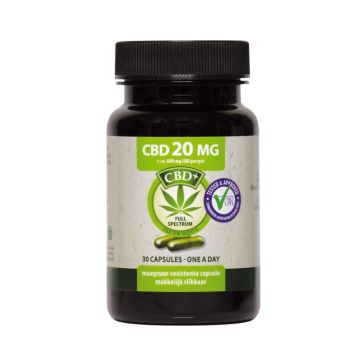 CBD Capsules (Jacob Hooy) 4% 20 mg 60 capsules