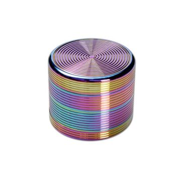 Metal Grinder Oil Color Ribbed 4 parts (Black Leaf) 50 mm