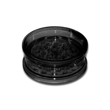 Acrylic Grinder Black 2 parts (Black Leaf) 57 mm