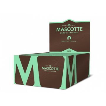 Mascotte Brown Rolling Papers & Tips | King-Size Slim Magnet