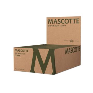 Mascotte Brown Rolling Papers & Tips | King-Size Slim Magnet