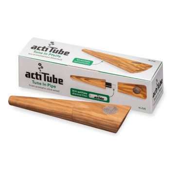 Tune In Weed Pipe - Olive Wood (actiTube) 12 cm