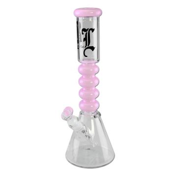 Glass Diffuser Ice Bong (Black Leaf)