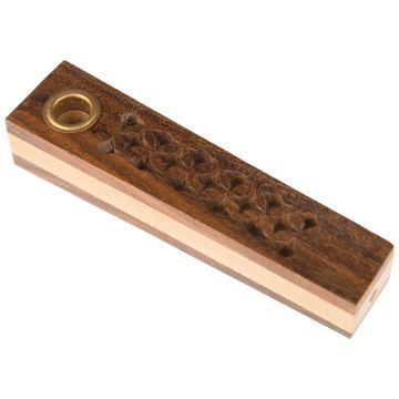 Wooden Weed Pipe Decorated