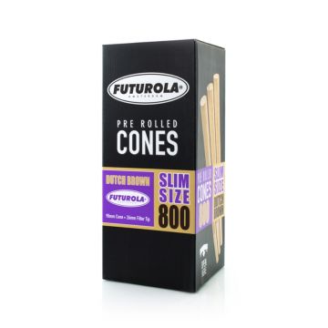Cones Slim-Size Brown Joint Tubes (Futurola) 98 mm 800 pieces