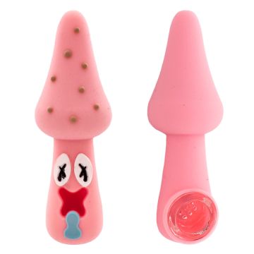 Silicone Mushroom Weed Pipe 10 cm  