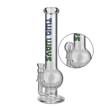 Glass Recycler Mini Bong (Black Leaf) for Dabs and Weed