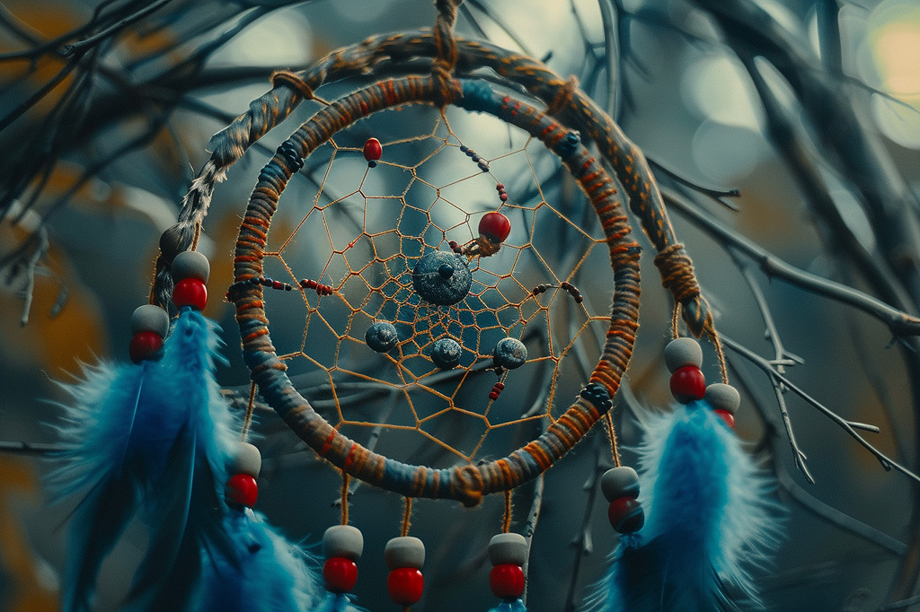 A traditional dream catcher.