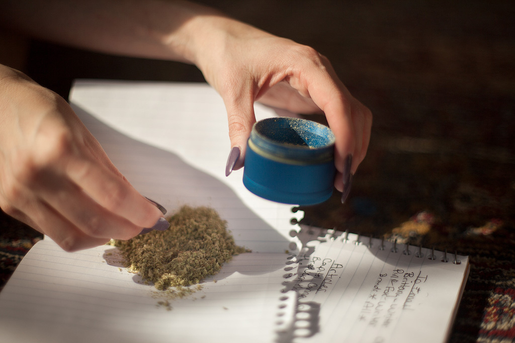 K ief from a cannabis grinder.